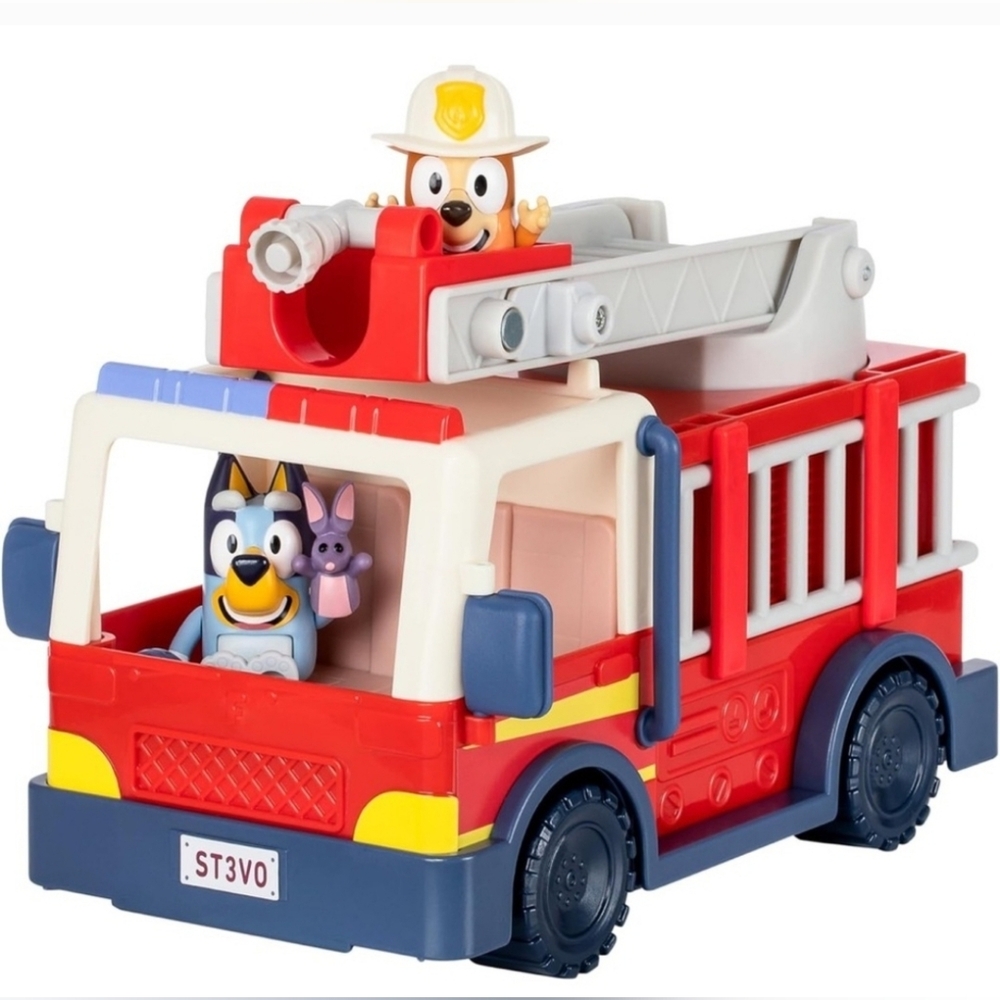 Bluey Fire Truck Includes Bob Billy & Bluey
